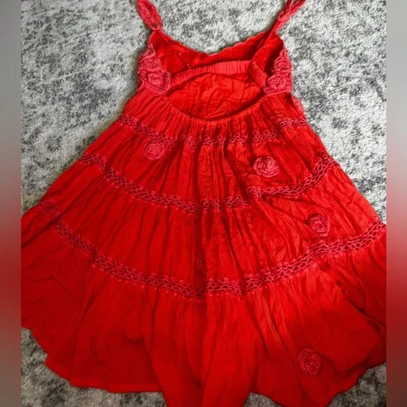 Free People Bali Sweet Dahlia Dress in Orange Size: Small - Picture 5 of 7